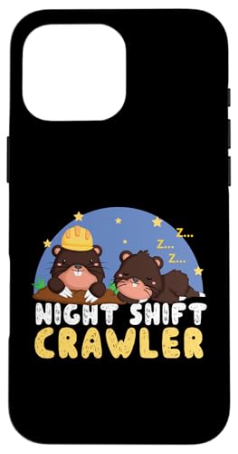 Maulwurf-Tier: Nachtschicht-Crawler Hülle für iPhone 16 Pro Max Maulwurf-Tier: Nachtschicht-Crawler Hülle für iPhone 16 Pro Max von Cute Mole Animal Designs For Girls And Boys