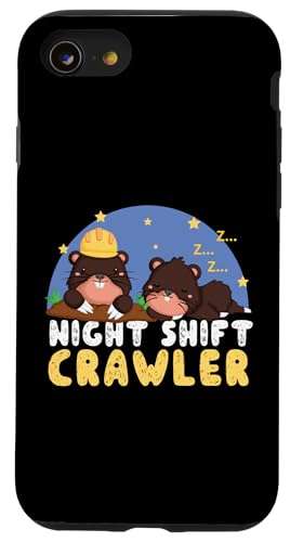 Maulwurf-Tier: Nachtschicht-Crawler Hülle für iPhone SE (2020) / 7 / 8 von Cute Mole Animal Designs For Girls And Boys