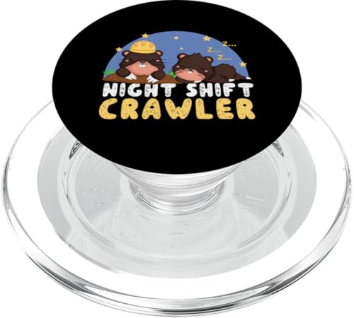 Maulwurf-Tier: Nachtschicht-Crawler PopSockets PopGrip für MagSafe Maulwurf-Tier: Nachtschicht-Crawler PopSockets PopGrip für MagSafe von Cute Mole Animal Designs For Girls And Boys