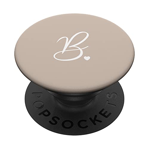 Buchstabe B Initiale Herz Monogramm Niedlich PopSockets mit austauschbarem PopGrip von Cute Monogram Letter Design