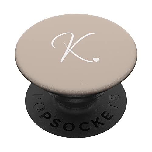 Buchstabe K Initiale Herz Monogramm Niedlich PopSockets mit austauschbarem PopGrip von Cute Monogram Letter Design