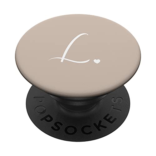 Buchstabe L Initiale Herz Monogramm Niedlich PopSockets mit austauschbarem PopGrip von Cute Monogram Letter Design