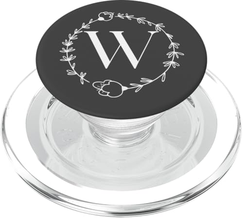 Buchstabe W Initiale Monogramm - Vorname beginnt mit W PopSockets PopGrip für MagSafe Buchstabe W Initiale Monogramm - Vorname beginnt mit W PopSockets PopGrip für MagSafe von Cute Monogram Letter Design