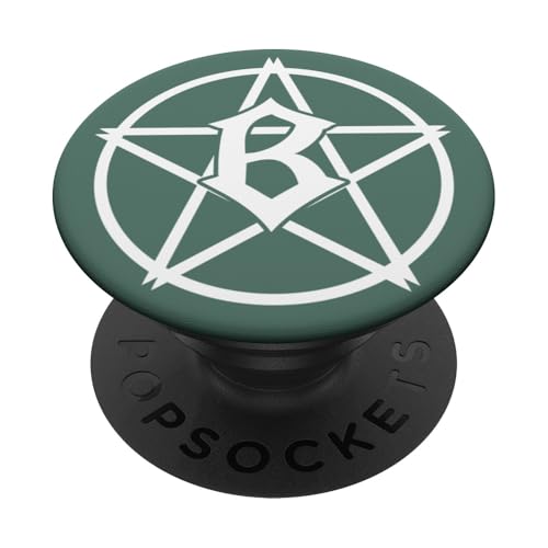 Gotischer Buchstabe B Initiale Monogramm – Vorname beginnt mit B PopSockets Klebender PopGrip von Cute Monogram Letter Design