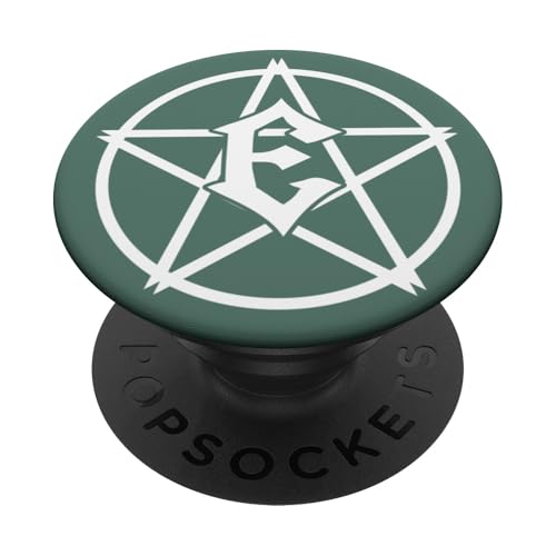 Gotischer Buchstabe E Initiale Monogramm – Vorname beginnt mit E PopSockets Klebender PopGrip von Cute Monogram Letter Design