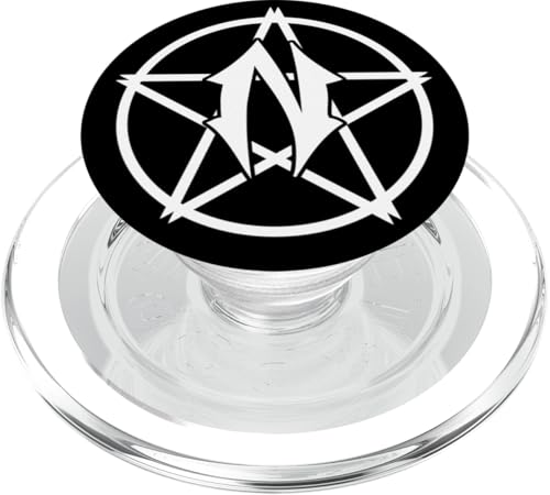 Gotischer Buchstabe N Initiale Monogramm – Vorname beginnt mit N PopSockets PopGrip für MagSafe von Cute Monogram Letter Design
