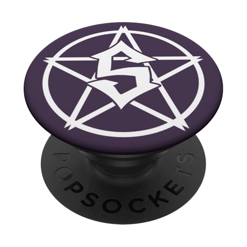Gotischer Buchstabe S Initiale Monogramm - Vorname beginnt mit S PopSockets Klebender PopGrip von Cute Monogram Letter Design