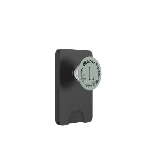 L-Buchstaben-Monogramm PopSockets PopWallet für MagSafe von Cute Monogram Letter Design
