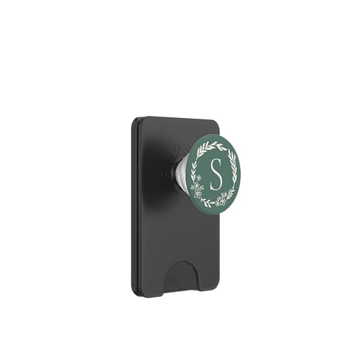 Monogramm mit Buchstabe S, Vorname beginnt mit S PopSockets PopWallet für MagSafe von Cute Monogram Letter Design