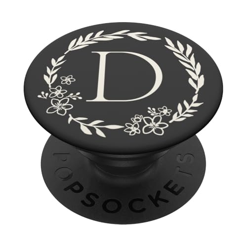 Monogramm mit niedlichem Buchstabe D, Vorname beginnt mit D PopSockets Klebender PopGrip von Cute Monogram Letter Design