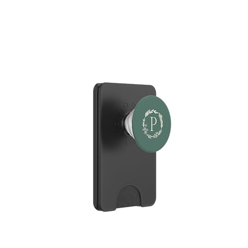 Monogramm mit niedlichem Buchstabe P – Vorname beginnt mit P PopSockets PopWallet für MagSafe von Cute Monogram Letter Design