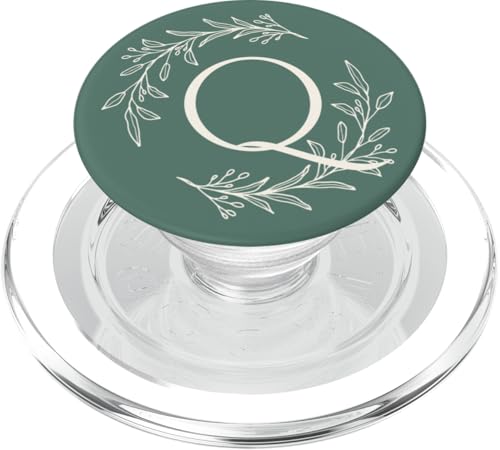 Monogramm mit süßem Buchstabe Q – Vorname beginnt mit Q PopSockets PopGrip für MagSafe von Cute Monogram Letter Design