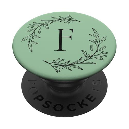 Niedlicher Buchstabe F Initiale Monogramm – Vorname beginnt mit F PopSockets Klebender PopGrip von Cute Monogram Letter Design