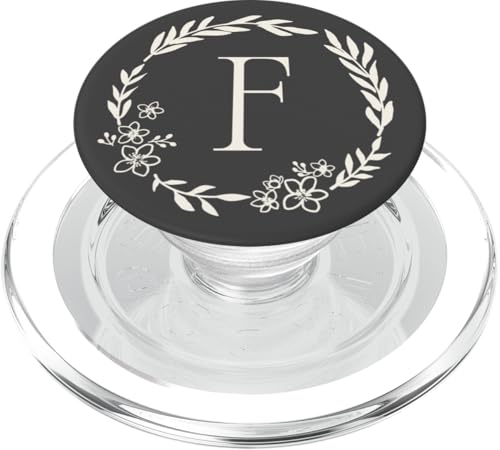 Niedlicher Buchstabe F Initiale Monogramm – Vorname beginnt mit F PopSockets PopGrip für MagSafe von Cute Monogram Letter Design