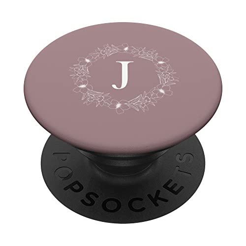 Niedlicher Buchstabe J Initiale Herz Monogramm PopSockets mit austauschbarem PopGrip von Cute Monogram Letter Design