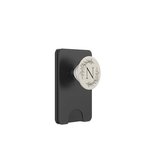 Niedlicher Buchstabe N Initiale Monogramm – Vorname beginnt mit N PopSockets PopWallet für MagSafe von Cute Monogram Letter Design
