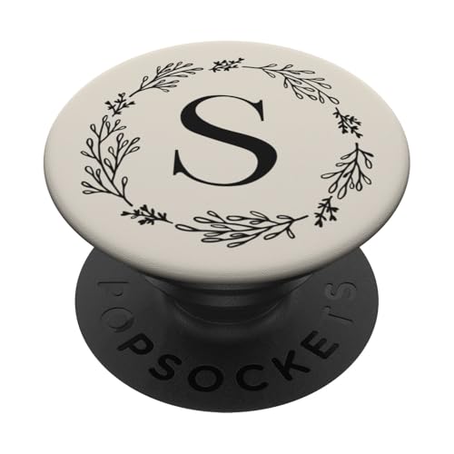 Niedlicher Buchstabe S Initiale Monogramm PopSockets Klebender PopGrip Niedlicher Buchstabe S Initiale Monogramm PopSockets Klebender PopGrip von Cute Monogram Letter Design