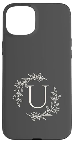 Niedlicher Buchstabe U Initiale Monogramm – Vorname beginnt mit U Hülle für iPhone 15 Plus von Cute Monogram Letter Design