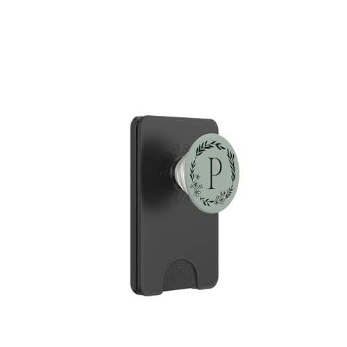P-Buchstaben-Monogramm PopSockets PopWallet für MagSafe von Cute Monogram Letter Design