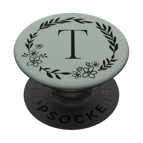 T-Buchstaben-Monogramm PopSockets Klebender PopGrip T-Buchstaben-Monogramm PopSockets Klebender PopGrip von Cute Monogram Letter Design