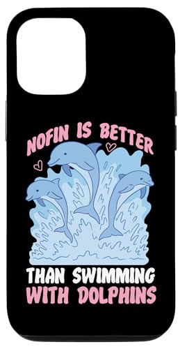 Delfin: Noflosse ist besser als Schwimmen mit Delfinen Hülle für iPhone 12/12 Pro von Cute Ocean Dolphin Designs For Kids