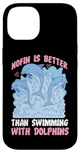 Delfin: Noflosse ist besser als Schwimmen mit Delfinen Hülle für iPhone 14 von Cute Ocean Dolphin Designs For Kids