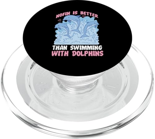 Delfin: Noflosse ist besser als Schwimmen mit Delfinen PopSockets PopGrip für MagSafe Delfin: Noflosse ist besser als Schwimmen mit Delfinen PopSockets PopGrip für MagSafe von Cute Ocean Dolphin Designs For Kids