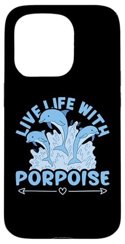 Delfine: Lebe das Leben mit Schweinswal Hülle für iPhone 15 Pro von Cute Ocean Dolphin Designs For Kids