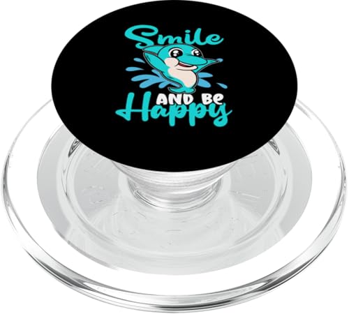 Delfine: Smile And Be Happy PopSockets PopGrip für MagSafe von Cute Ocean Dolphin Designs For Kids