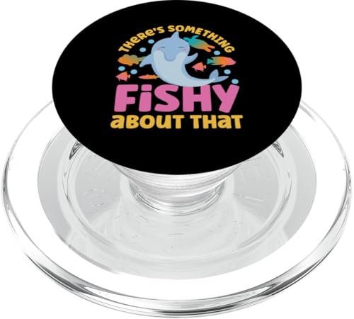 Delphin: Daran ist etwas Fischiges PopSockets PopGrip für MagSafe Delphin: Daran ist etwas Fischiges PopSockets PopGrip für MagSafe von Cute Ocean Dolphin Designs For Kids