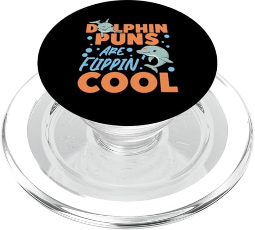 Delphin: Dolphin Puns Are Flippin' Cool PopSockets PopGrip für MagSafe Delphin: Dolphin Puns Are Flippin' Cool PopSockets PopGrip für MagSafe von Cute Ocean Dolphin Designs For Kids