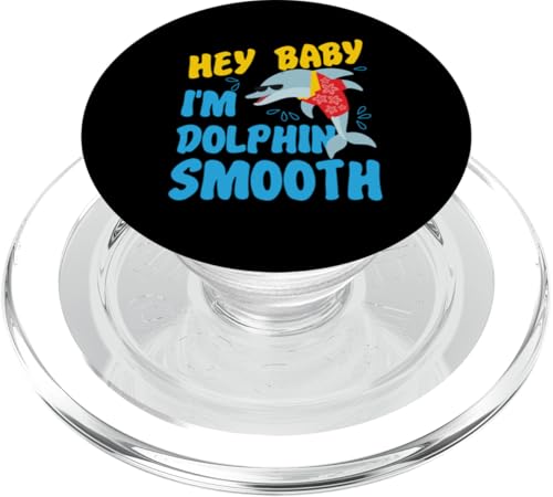 Delphin: Hey Baby, I'm Dolphin Smooth PopSockets PopGrip für MagSafe Delphin: Hey Baby, I'm Dolphin Smooth PopSockets PopGrip für MagSafe von Cute Ocean Dolphin Designs For Kids
