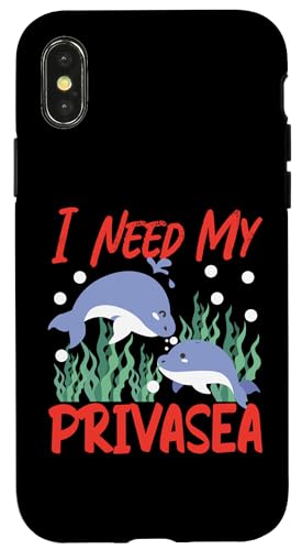 Delphin: Ich brauche meine Privasea Hülle für iPhone X/XS Delphin: Ich brauche meine Privasea Hülle für iPhone X/XS von Cute Ocean Dolphin Designs For Kids