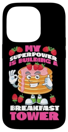Pancake Maker: Meine Superkraft ist es, einen Frühstücksturm zu bauen Hülle für iPhone 14 Pro von Cute Pancake Maker Designs For Girls And Boys