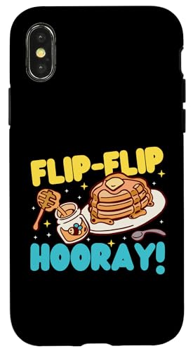 Pfannkuchenmaschine: Flip-Flip Hurra! Hülle für iPhone X/XS Pfannkuchenmaschine: Flip-Flip Hurra! Hülle für iPhone X/XS von Cute Pancake Maker Designs For Girls And Boys
