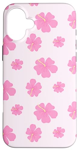 Niedliche rosa Hibiskusblume, ästhetisches tropisches Blumenmuster Hülle für iPhone 16 Plus Niedliche rosa Hibiskusblume, ästhetisches tropisches Blumenmuster Hülle für iPhone 16 Plus von Cute Pastel Hibiscus Floral Aesthetic