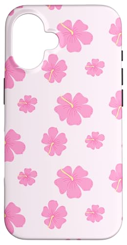 Niedliche rosa Hibiskusblume, ästhetisches tropisches Blumenmuster Hülle für iPhone 16 Niedliche rosa Hibiskusblume, ästhetisches tropisches Blumenmuster Hülle für iPhone 16 von Cute Pastel Hibiscus Floral Aesthetic