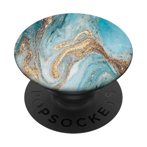 Leuchtende leuchtende Farben, Blau, Gold, Grün, Türkis, Weiß. PopSockets Klebender PopGrip Leuchtende leuchtende Farben, Blau, Gold, Grün, Türkis, Weiß. PopSockets Klebender PopGrip von Cute Phone Accessories Art Gift for Women and Men