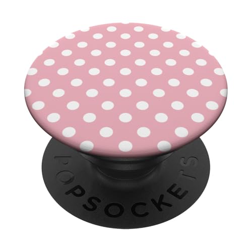 Boho Tiny Rockabilly Tupfenmuster, rosa gepunktet PopSockets Klebender PopGrip von Cute Polka Dot Designs