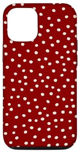 Hülle für iPhone 13 Boho Polka Dot Design Muster Rockabilly Rot von Cute Polka Dot Designs