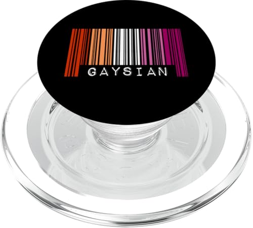 Gaysian Lesbian Pride Flag Barcode Schwule Asiatische Ästhetik PopSockets PopGrip für MagSafe Gaysian Lesbian Pride Flag Barcode Schwule Asiatische Ästhetik PopSockets PopGrip für MagSafe von Cute Queer Matching Lesbian Couple Gay Pride Merch