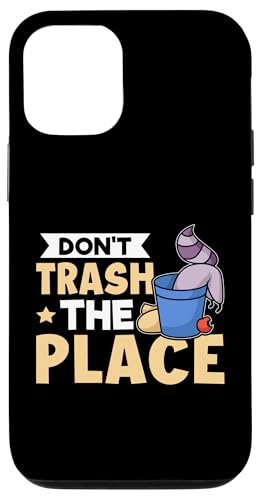 Waschbär: Don't Trash The Place Hülle für iPhone 12/12 Pro von Cute Raccoon And Baby Raccoon Designs For Kids