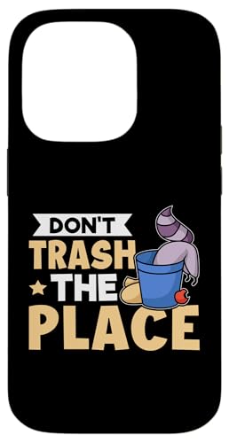 Waschbär: Don't Trash The Place Hülle für iPhone 14 Pro von Cute Raccoon And Baby Raccoon Designs For Kids