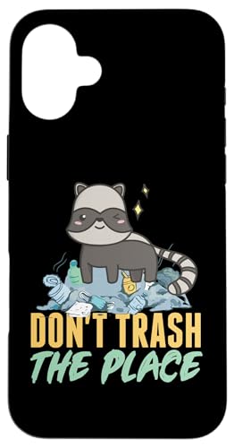 Waschbär: Don't Trash The Place Hülle für iPhone 16 Plus von Cute Raccoon And Baby Raccoon Designs For Kids