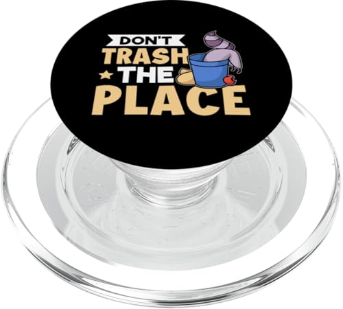Waschbär: Don't Trash The Place PopSockets PopGrip für MagSafe Waschbär: Don't Trash The Place PopSockets PopGrip für MagSafe von Cute Raccoon And Baby Raccoon Designs For Kids