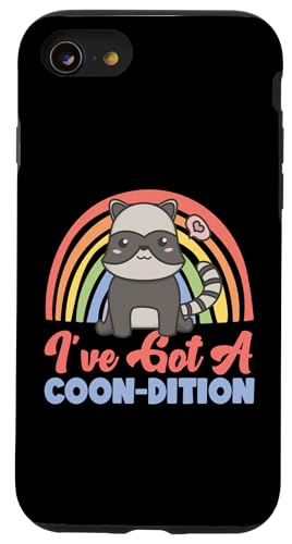 Waschbär: I've Got A Coon-dition Hülle für iPhone SE (2020) / 7 / 8 von Cute Raccoon And Baby Raccoon Designs For Kids