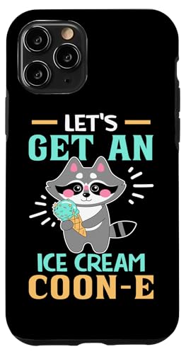 Waschbär: Let's Get An Ice Cream Coon-e Hülle für iPhone 11 Pro von Cute Raccoon And Baby Raccoon Designs For Kids