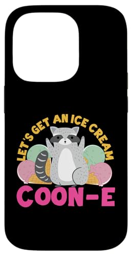 Waschbär: Let's Get An Ice Cream Coon-e Hülle für iPhone 14 Pro von Cute Raccoon And Baby Raccoon Designs For Kids