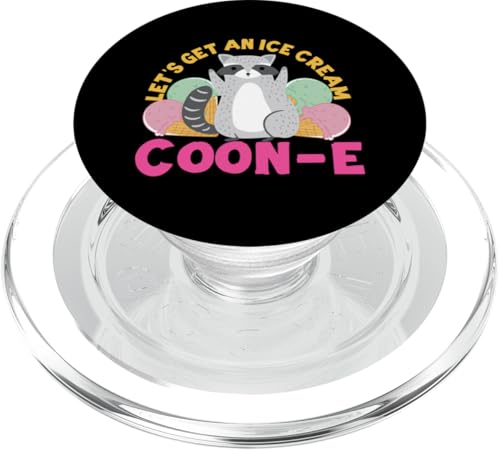 Waschbär: Let's Get An Ice Cream Coon-e PopSockets PopGrip für MagSafe Waschbär: Let's Get An Ice Cream Coon-e PopSockets PopGrip für MagSafe von Cute Raccoon And Baby Raccoon Designs For Kids