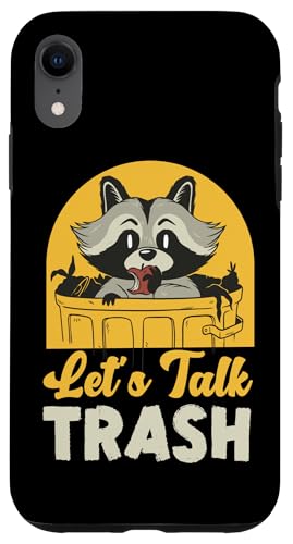 Waschbär: Let's Talk Trash Hülle für iPhone XR Waschbär: Let's Talk Trash Hülle für iPhone XR von Cute Raccoon And Baby Raccoon Designs For Kids